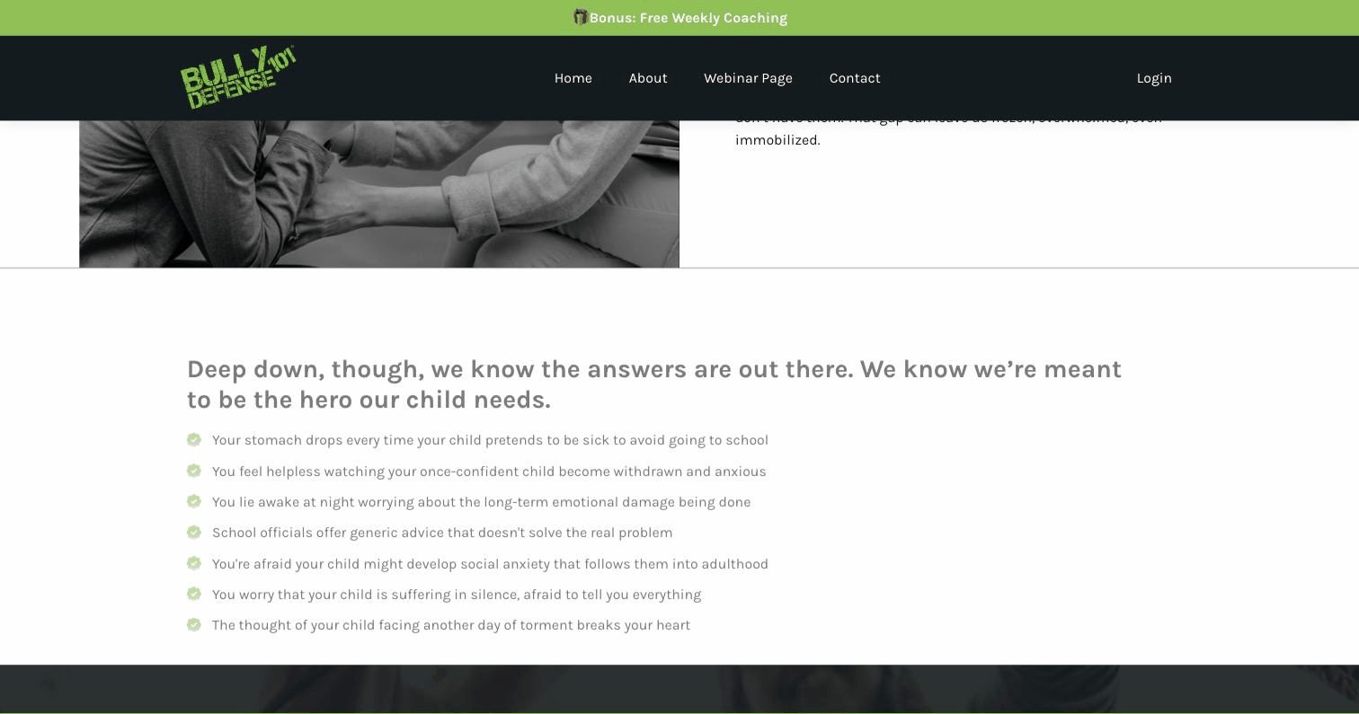 Bully Defense 101 website
