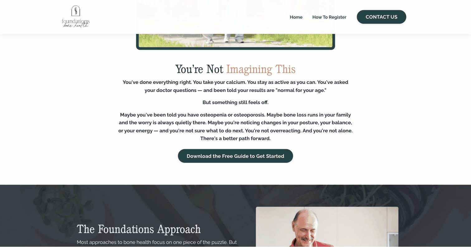 Foundations Bone Health website